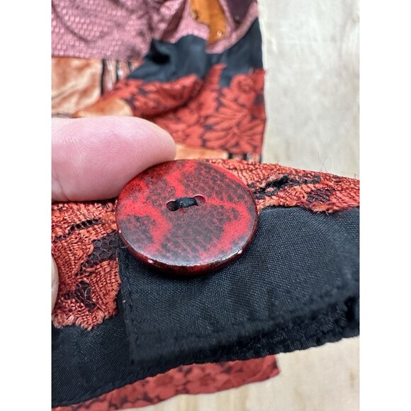 VTG Sandy Starkman Womans Blazer Patchwork Boho Wear Art M Velvet Lace Eclectic - Picture 10 of 10